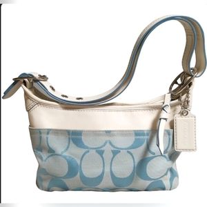 Coach Signature Satin Canvas Shoulder Bag M0871-F13359